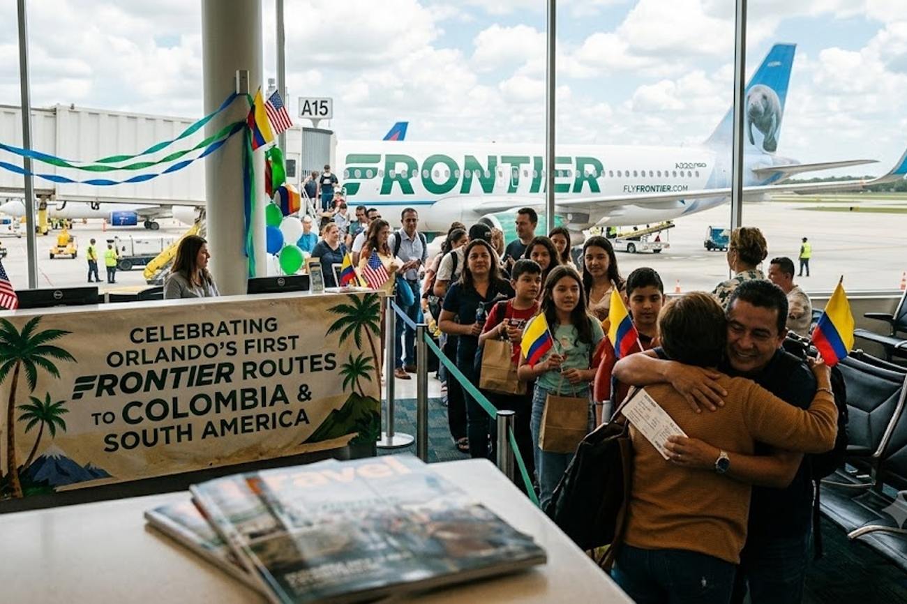 USA Travel Breakthrough as Frontier Opens First Orlando Routes to South America and Colombia