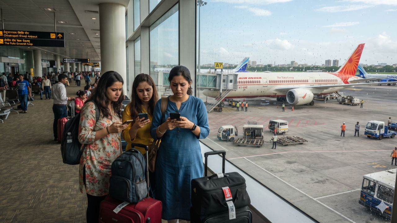 Passenger departure concourse during flight delays at a major Asian airport