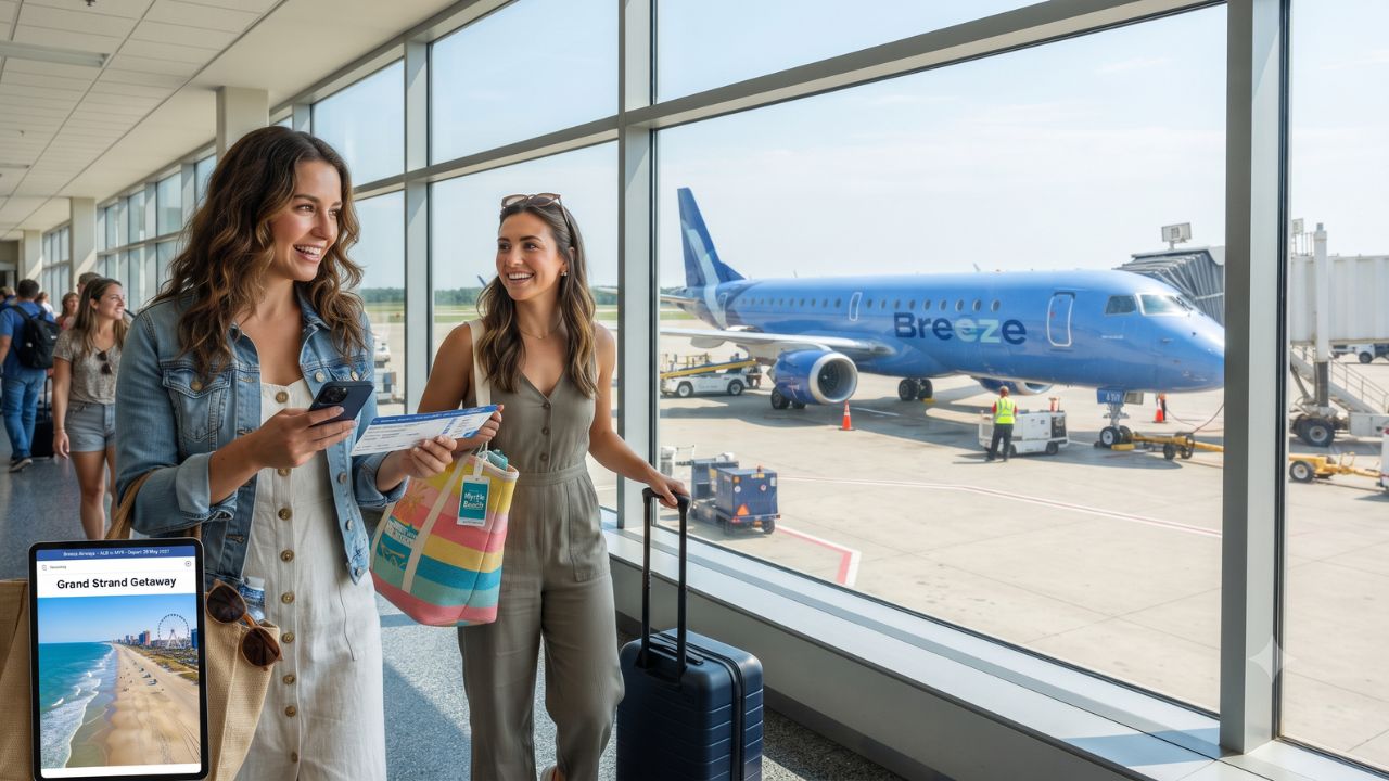 Breeze Airways Expands East Coast Footprint With Albany to Myrtle Beach Flights for Summer 2027