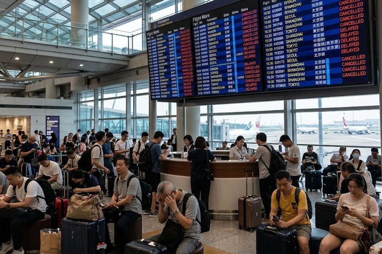 Flights Cancelled Around Asia at Riyadh, Shanghai and More Airports with 812 Cancellations and 3,794 Delays