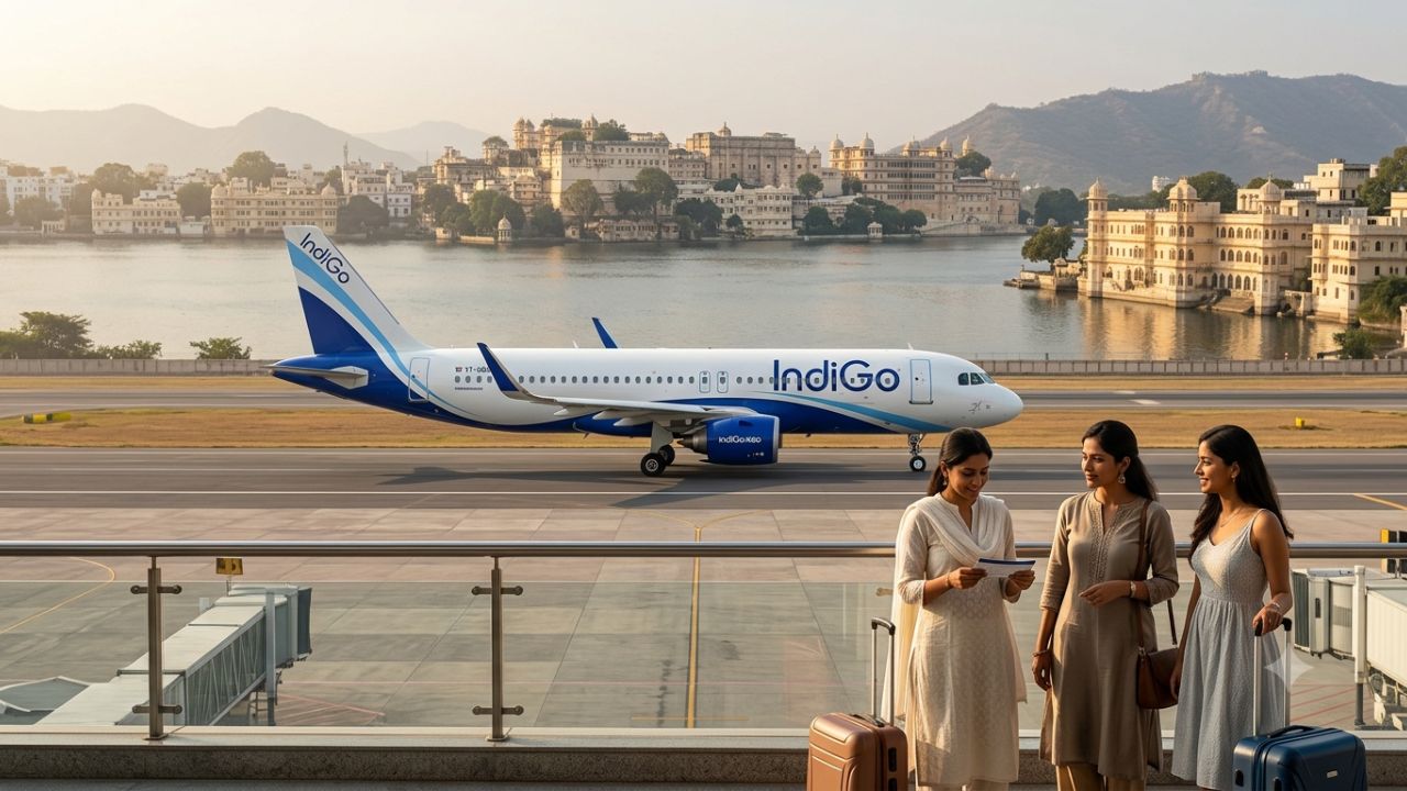 IndiGo Expands Udaipur Flights with New Routes from Noida and Navi Mumbai Airports