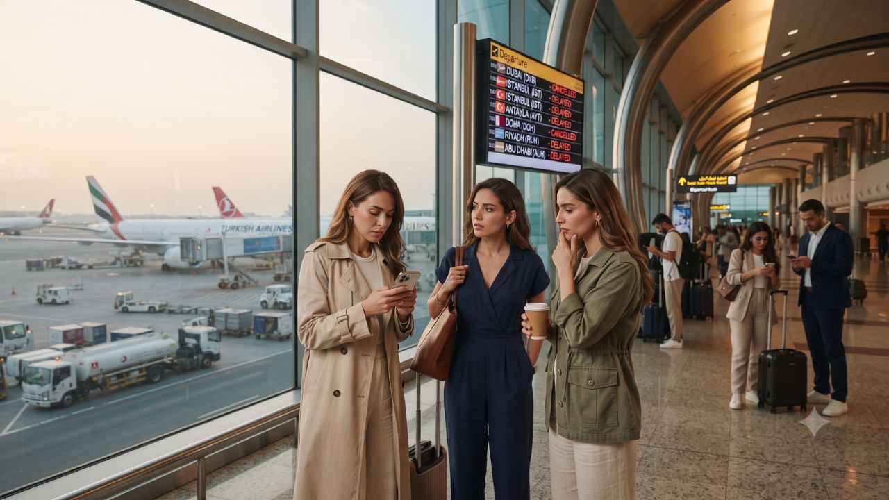 Middle East Aviation Disruption: 1,590 Flight Delays and 74 Cancellations Across 17 Hubs From Dubai to Istanbul