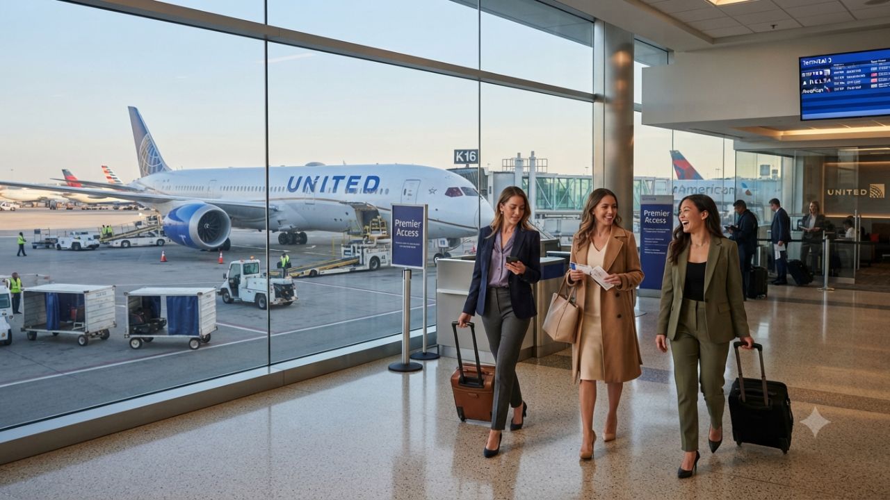 United Airlines Boeing aircraft on tarmac with MileagePlus logo