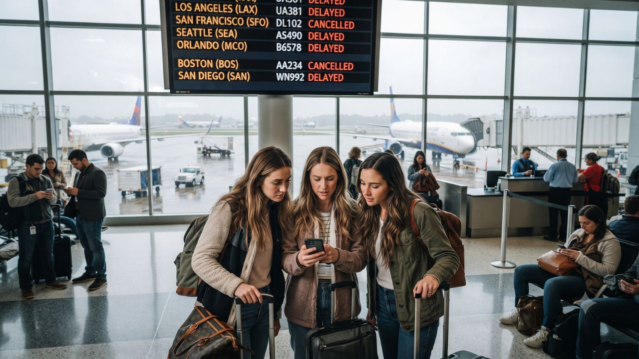 US Flight Gridlock: 2,328 Delays and 105 Cancellations Hit Major Hubs From San Diego to Seattle and Orlando