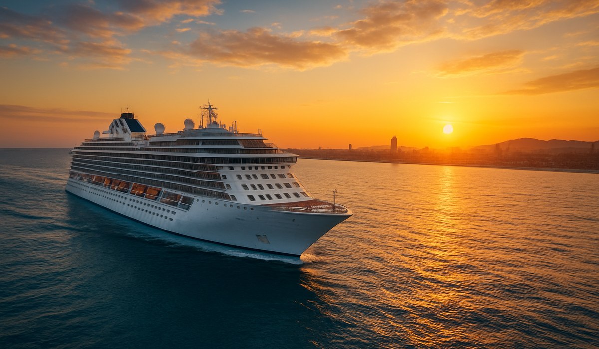 Royal Caribbean Mariner of the Seas cruise ship in Mediterranean port, 2026