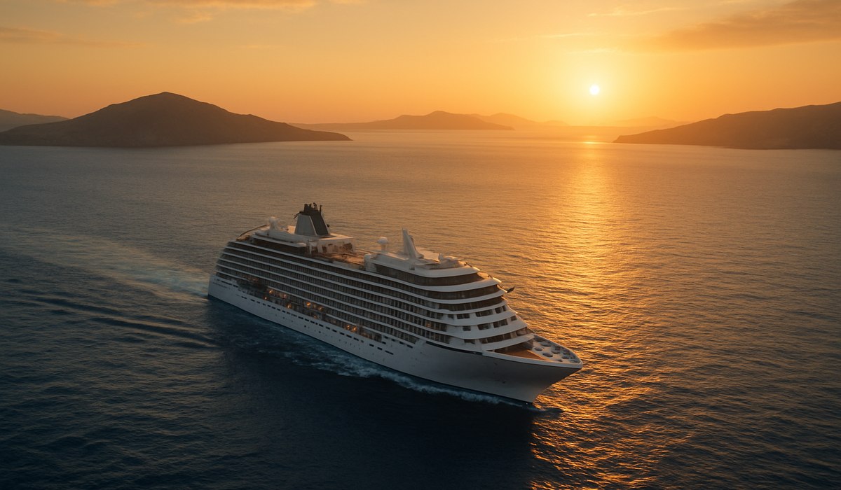 Celestyal Discovery cruise ship in Arabian Gulf port, 2026
