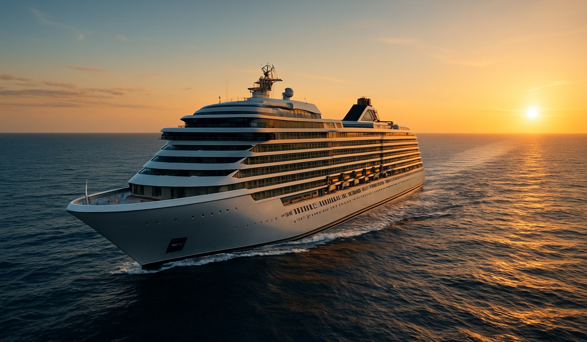 Cordelia Cruises new ship Cordelia Sky docked at port, 2026 expansion