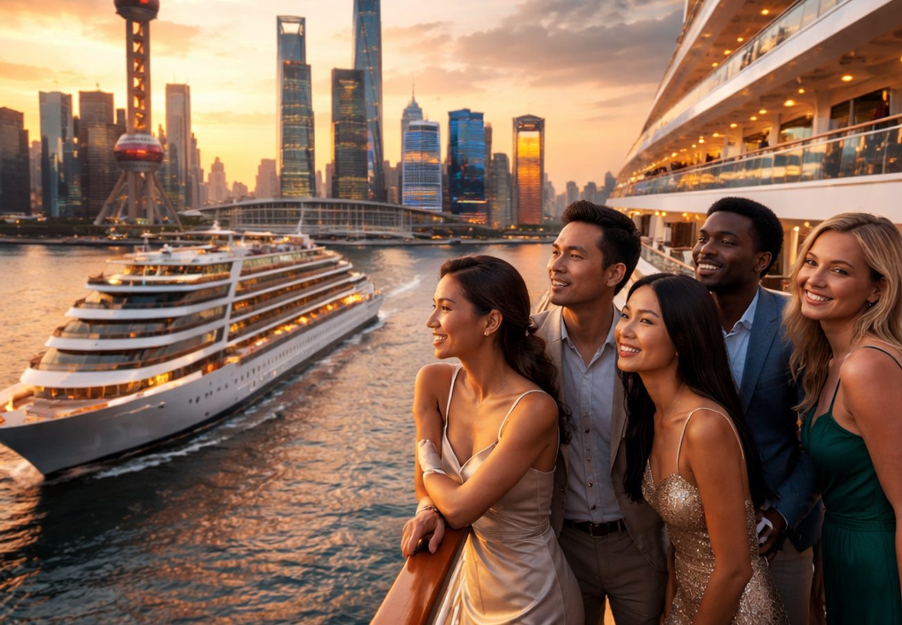 Adora Magic City cruise ship departing from Shanghai Wusongkou International Cruise Terminal
