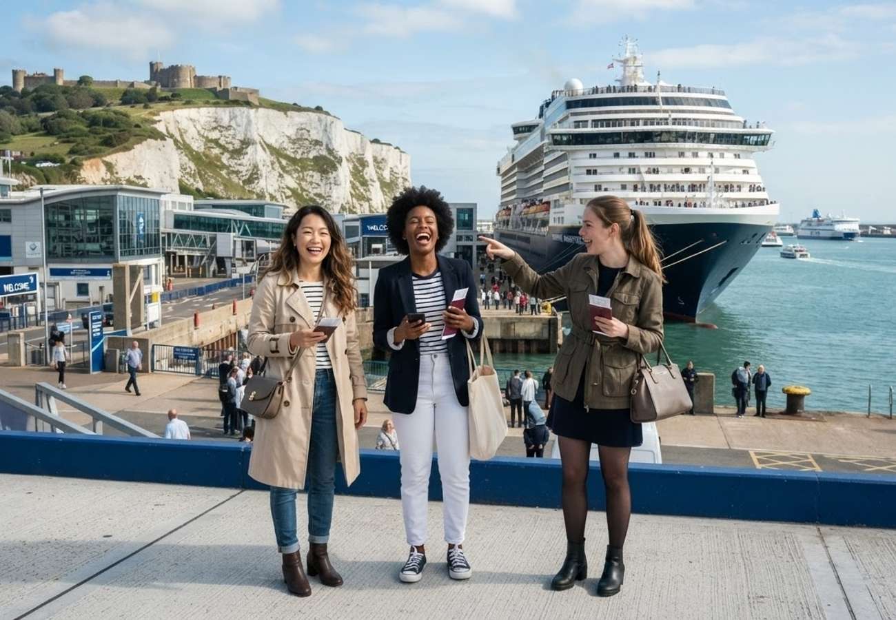 Carnival Legend cruise ship docked at a European port
