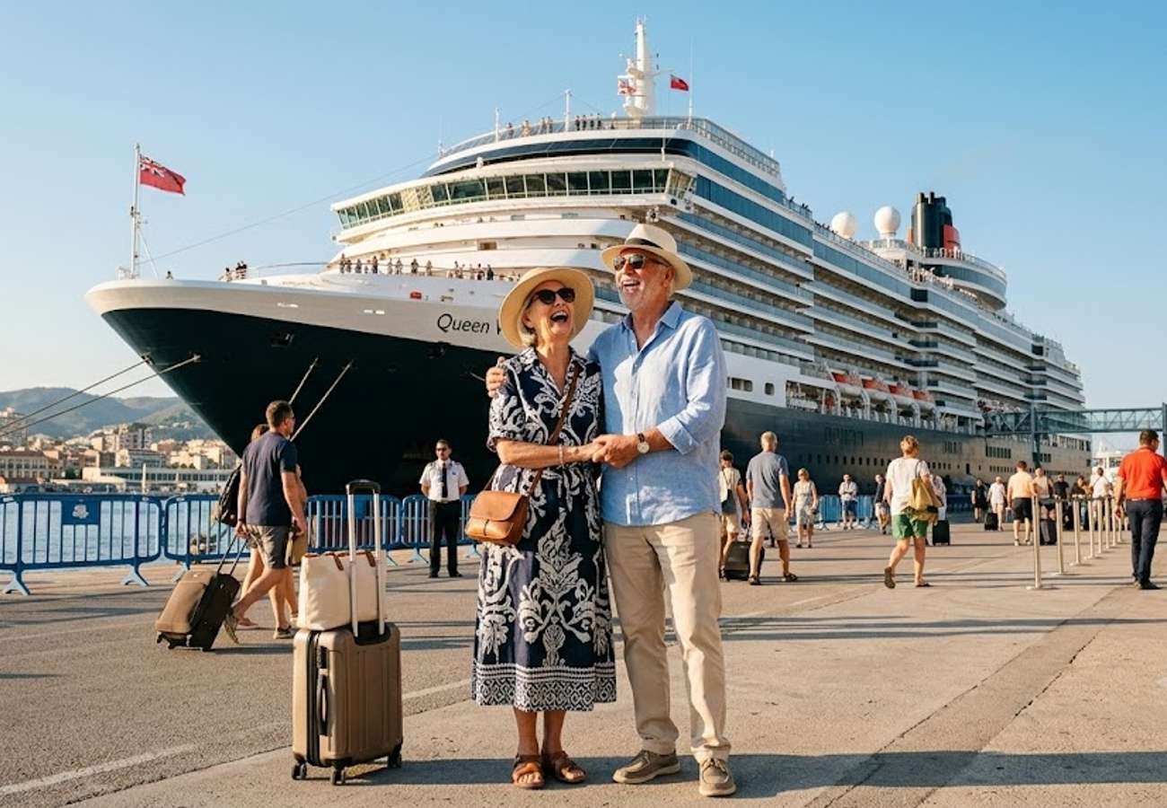 Luxury cruise ship Queen Victoria undergoing refurbishment