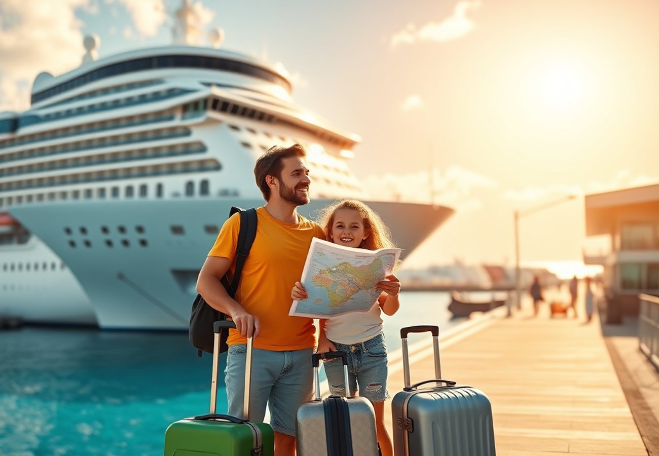 Modern MSC Cruises ship docked at a Caribbean port