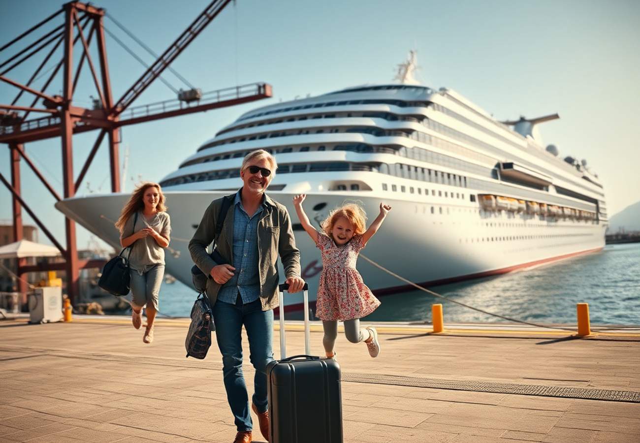 Vasco da Gama cruise ship docked for passenger embarkation