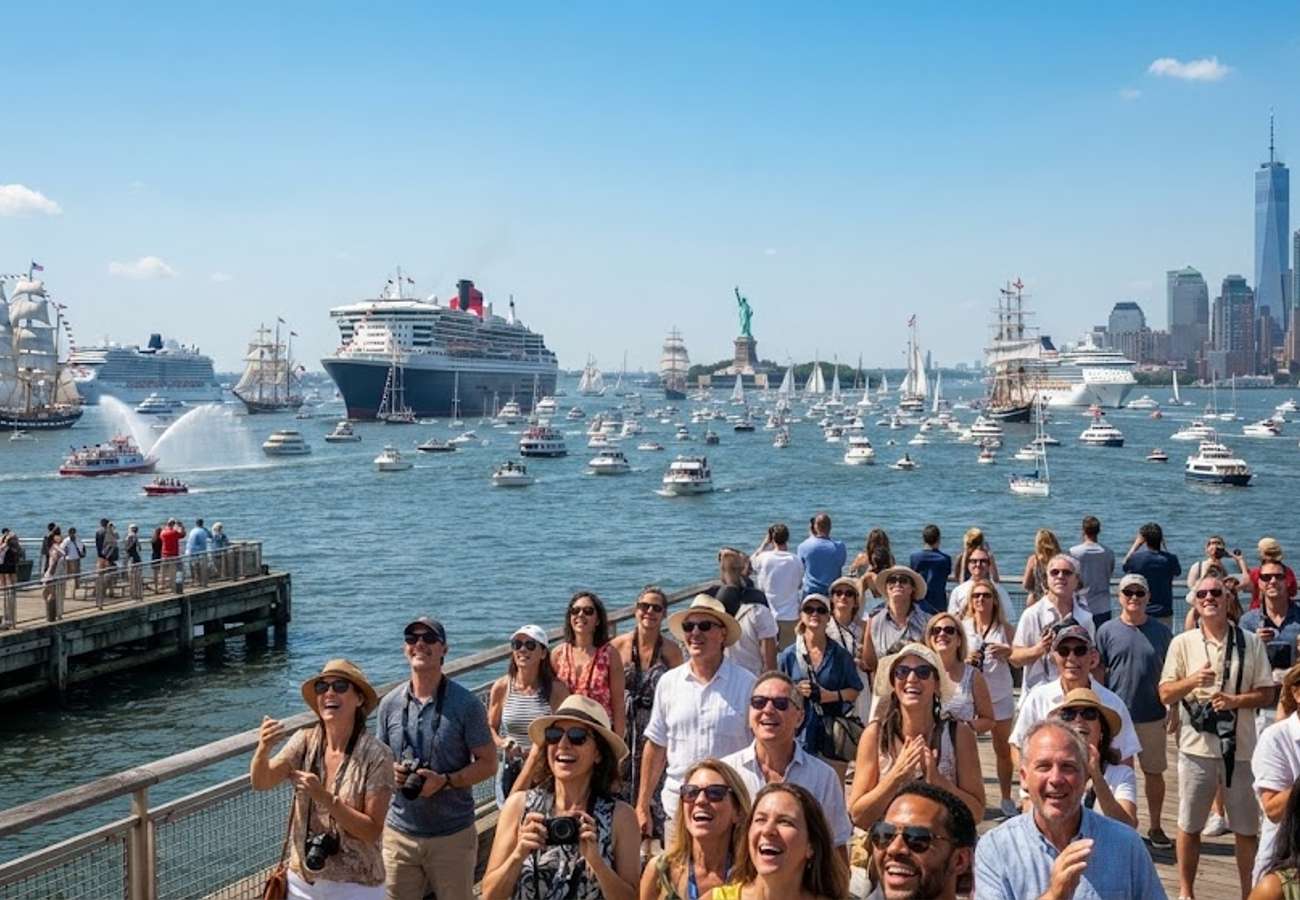 Queen Mary 2 Leads 100+ Vessel Fleet in Historic New York Harbor US 250th Celebration Parade July 2026