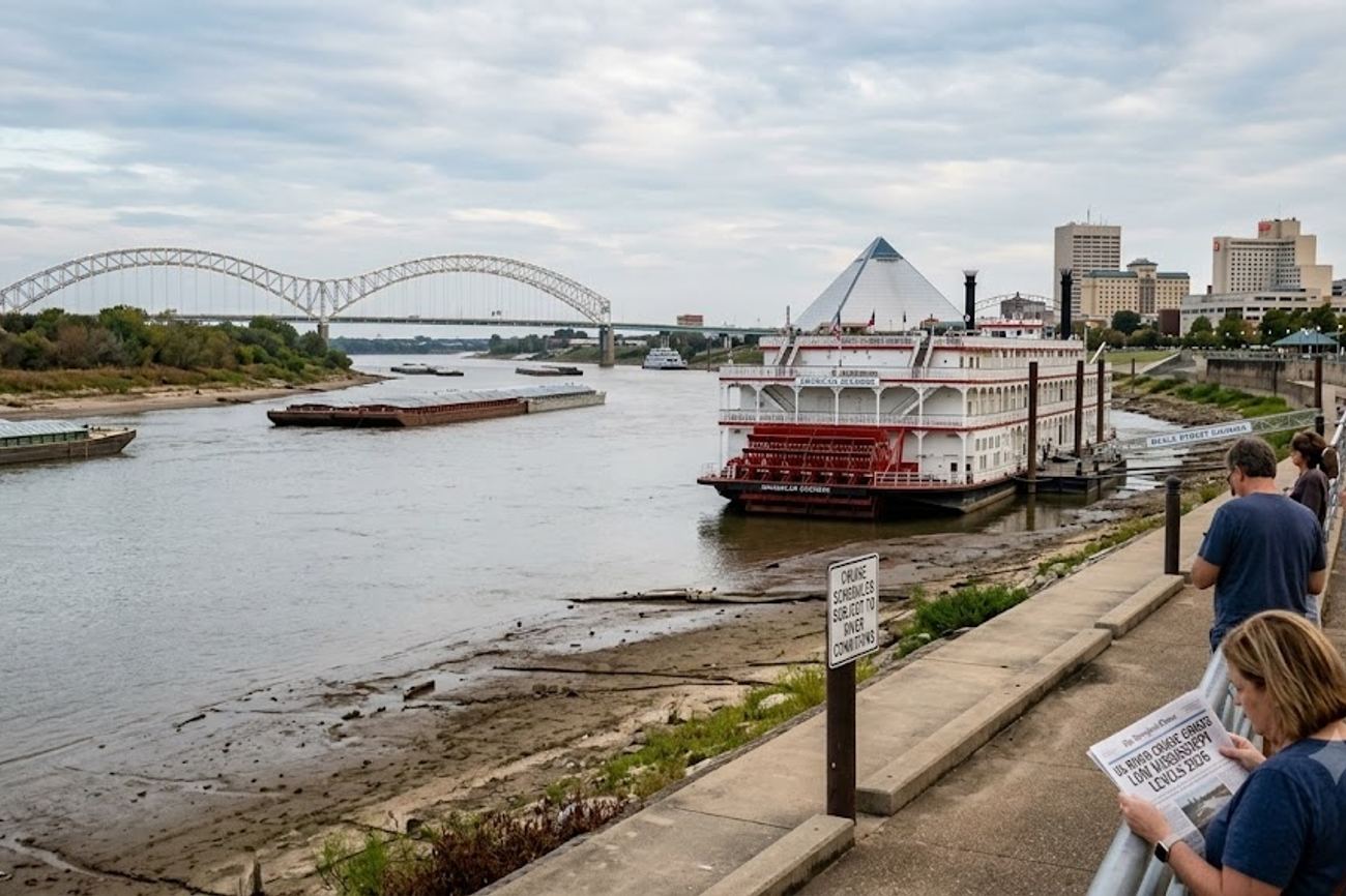 Memphis Along with St. Louis and Others Face US River Cruise Crisis as Mississippi and More Rivers Hit Low Water Levels in 2026
