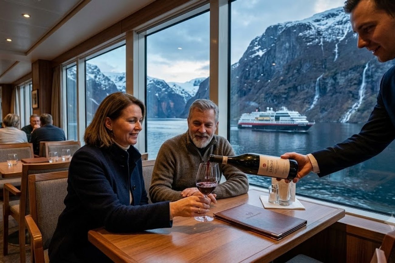 Norway Gets a Rare Cruise Experience as Hurtigruten Serves Barolo Aged Beneath Arctic Waters