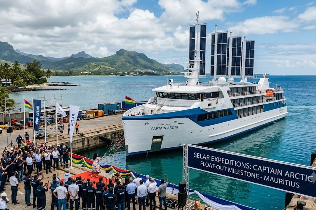 Selar Expeditions’ Captain Arctic Reaches Float-Out Milestone in Mauritius