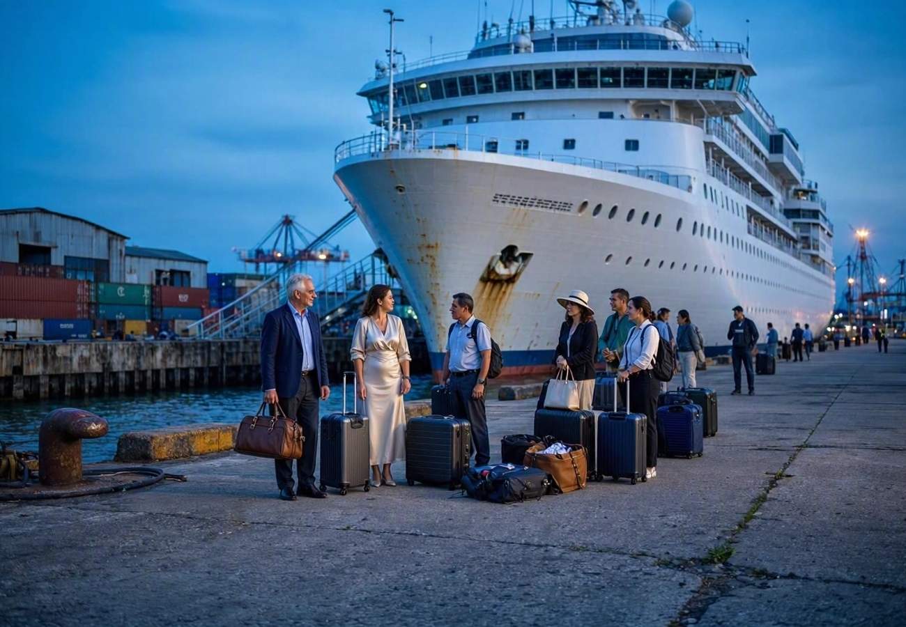 MV Odyssey cruise ship docked at Sihanoukville Autonomous Port