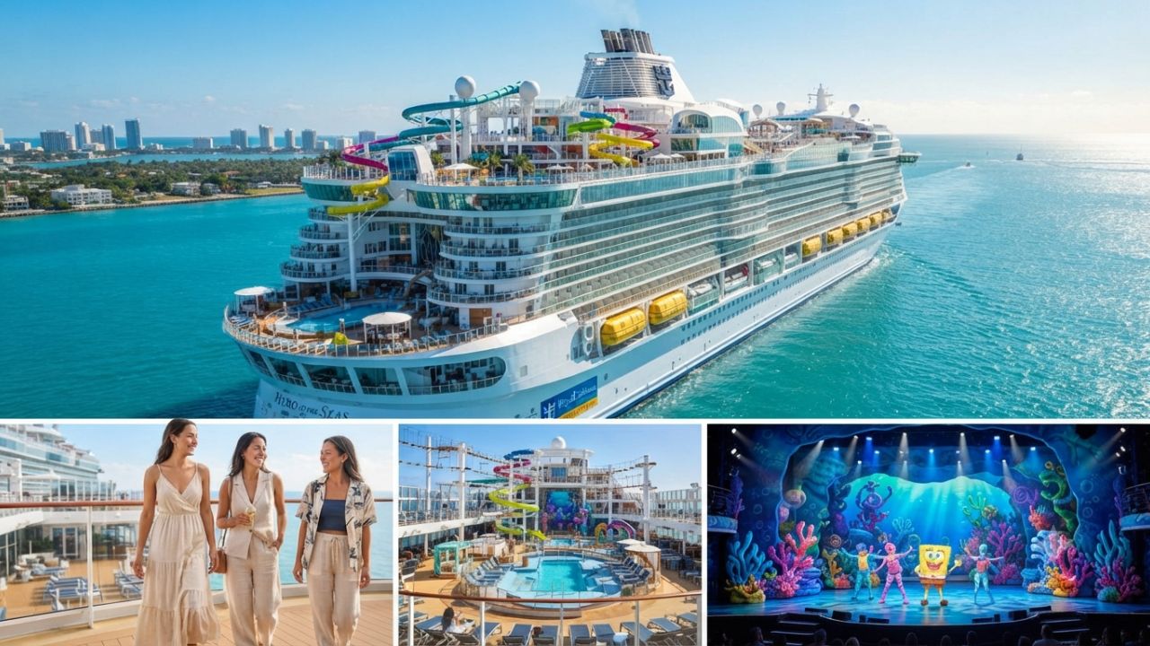 Royal Caribbean Icon Class cruise ship Hero of the Seas sailing in Caribbean waters