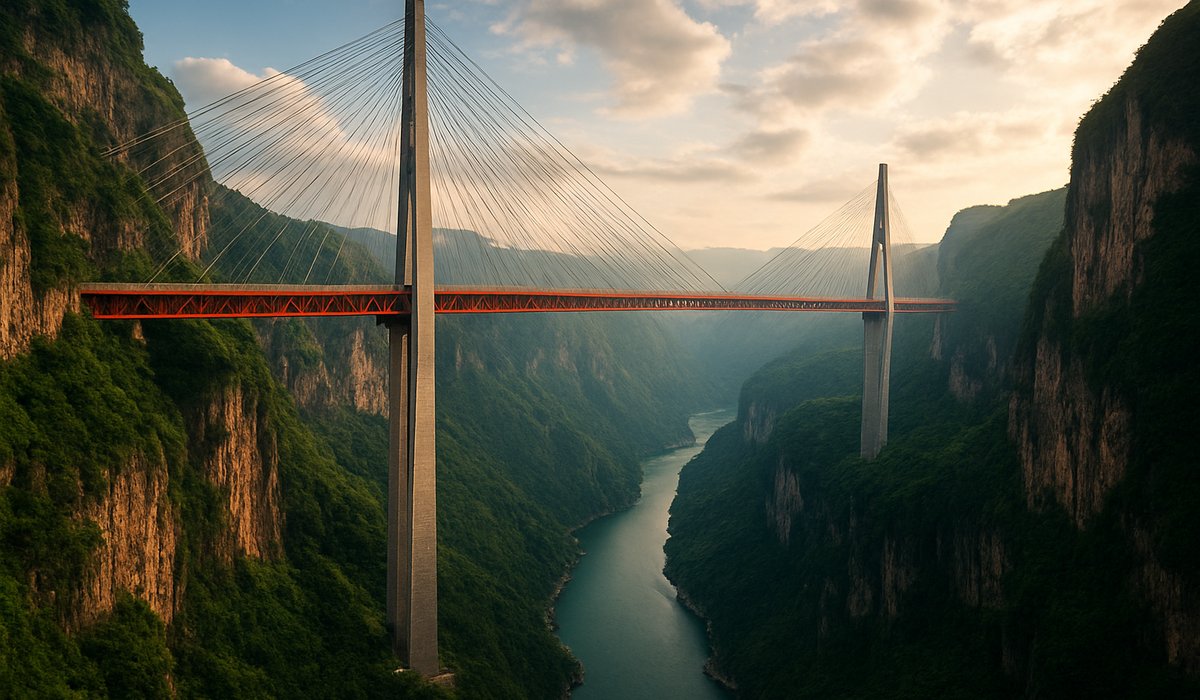 China Completes the World's Tallest Bridge: The Huajiang Grand Canyon Megastructure Opens