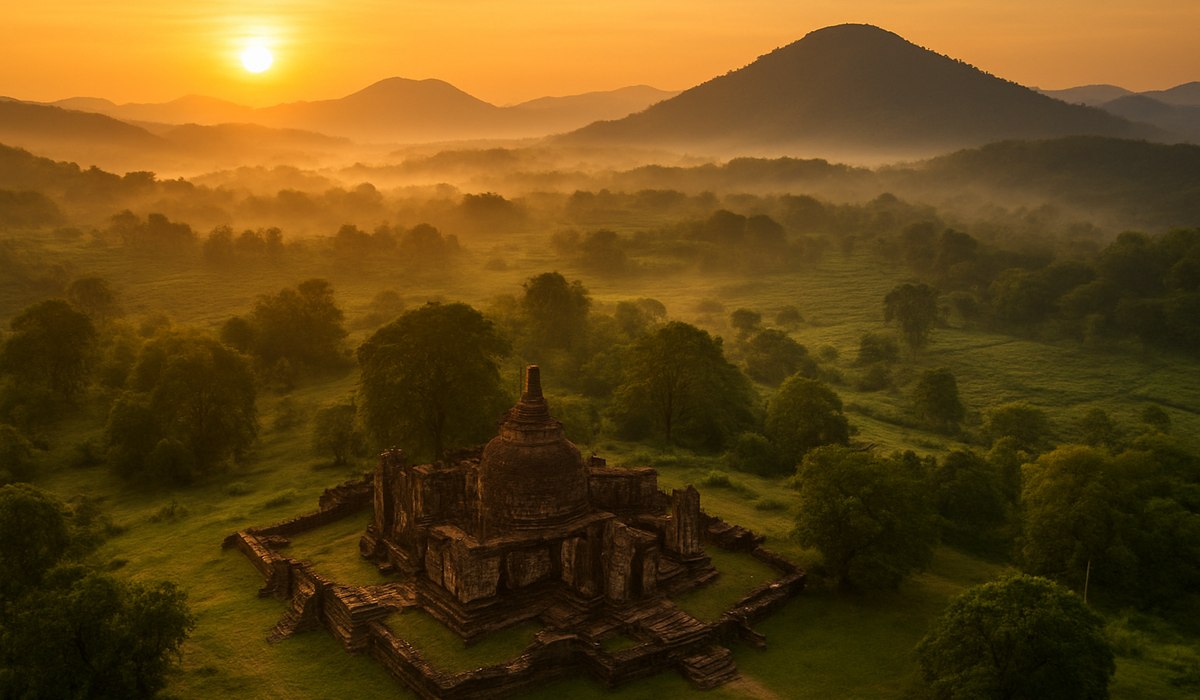 Ancient stone temple ruins at Polonnaruwa, Sri Lanka, 2026