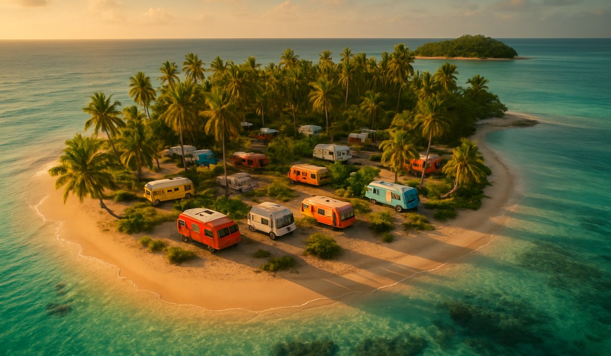 Post Settings RV park in Florida Keys, 2026, with turquoise waters and tropical vegetation