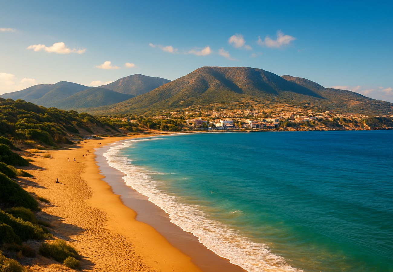 Scenic coastal view of Cyprus with clear blue skies and Mediterranean waters