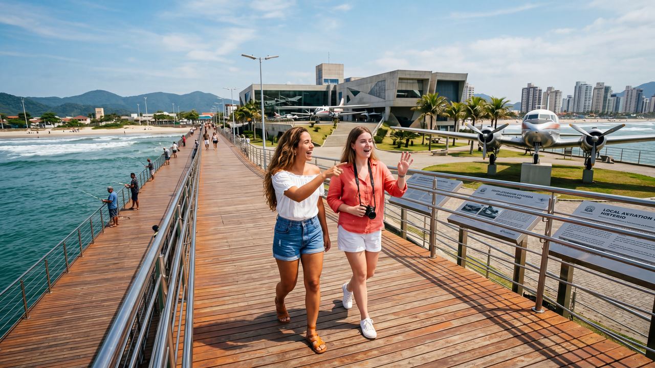 Praia Grande Unveils 500-Metre Pier and Aeronautical Museum Complex