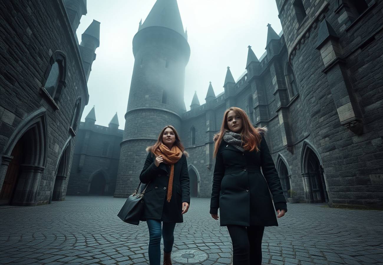Cantacuzino Castle exterior showing Gothic and Baroque architecture in the Carpathian Mountains, the primary filming location for Nevermore Academy in Netflix's Wednesday