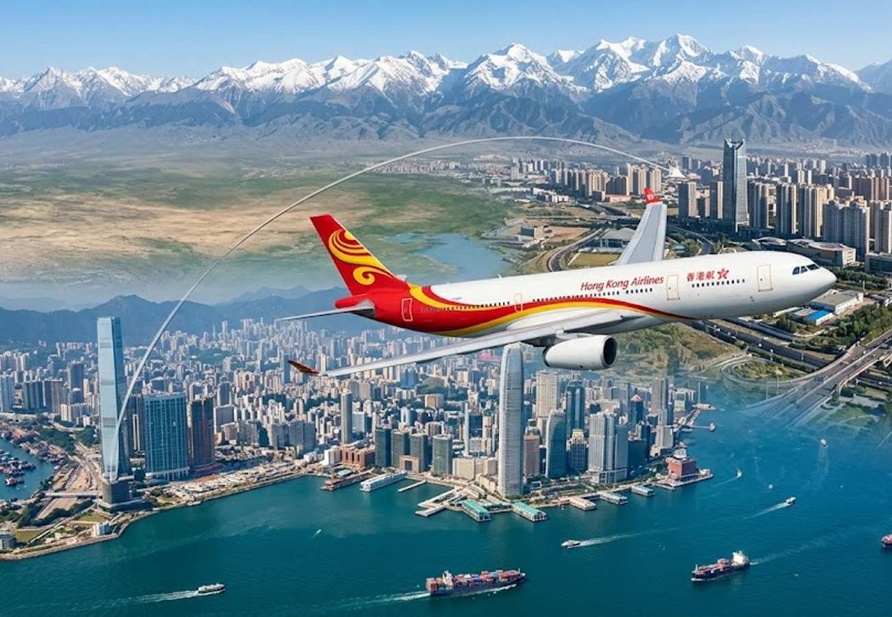 Airbus A330 aircraft operating a long-haul domestic route in China
