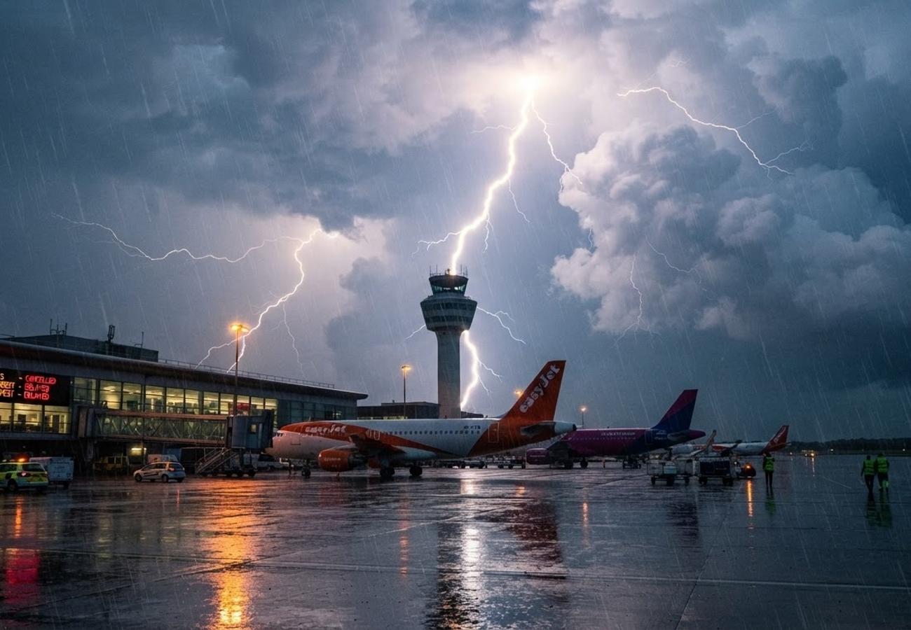 Lightning Strike at London Luton Airport Triggers 95-Minute Shutdown and Mass Flight Chaos 2026