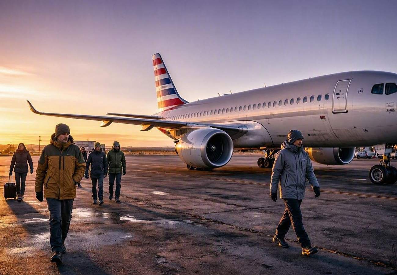 An American Airlines aircraft preparing for departure at an airport