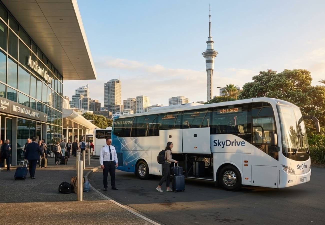 Auckland SkyDrive Airport Bus Guide 2026: Tickets, Fares, and Terminal Logistics