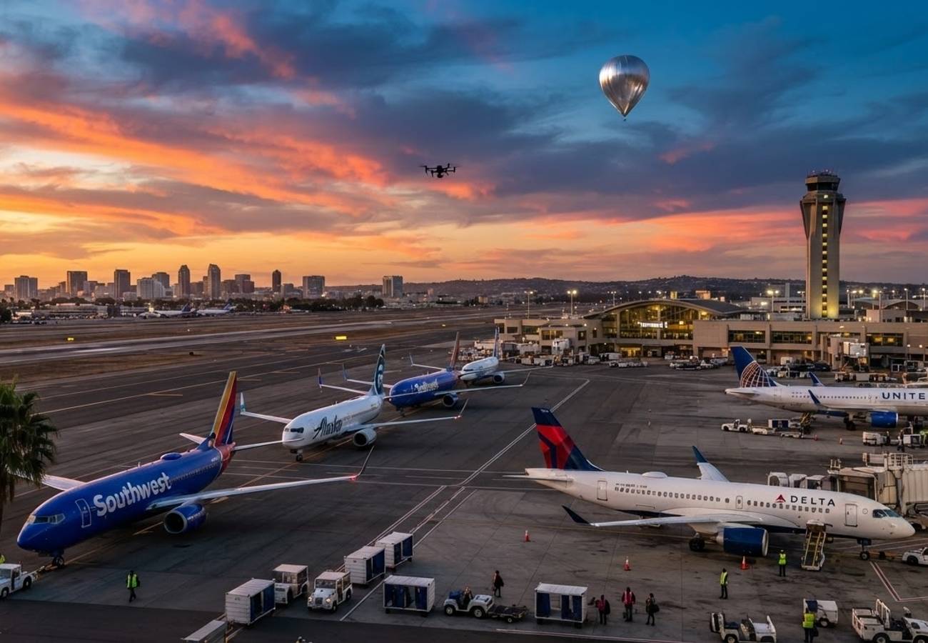 Drone and Weather Balloon Disruptions Trigger Massive Labor Day Delays at San Diego International Airport 2026