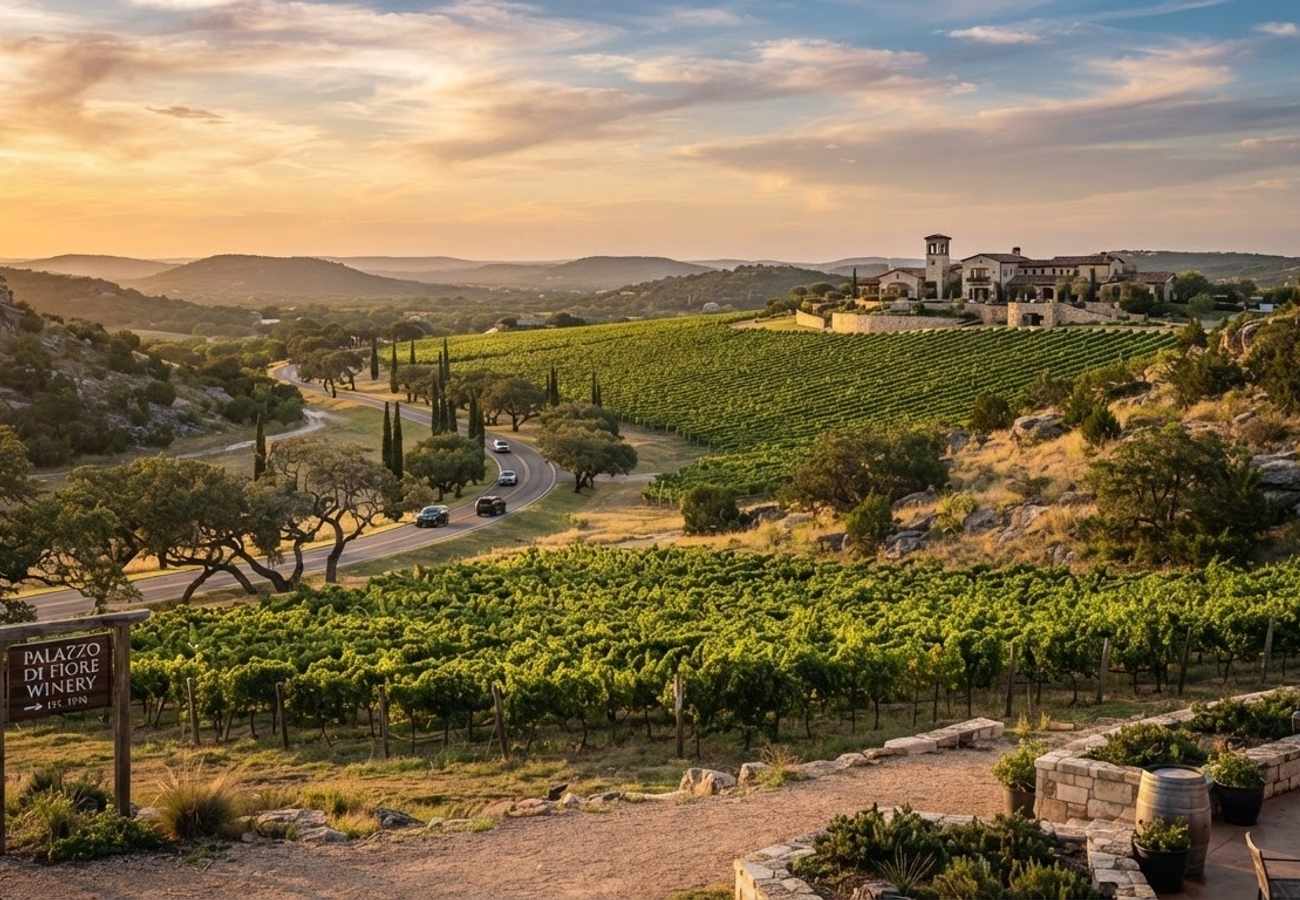 Vineyards of the Texas Hill Country along Highway 290