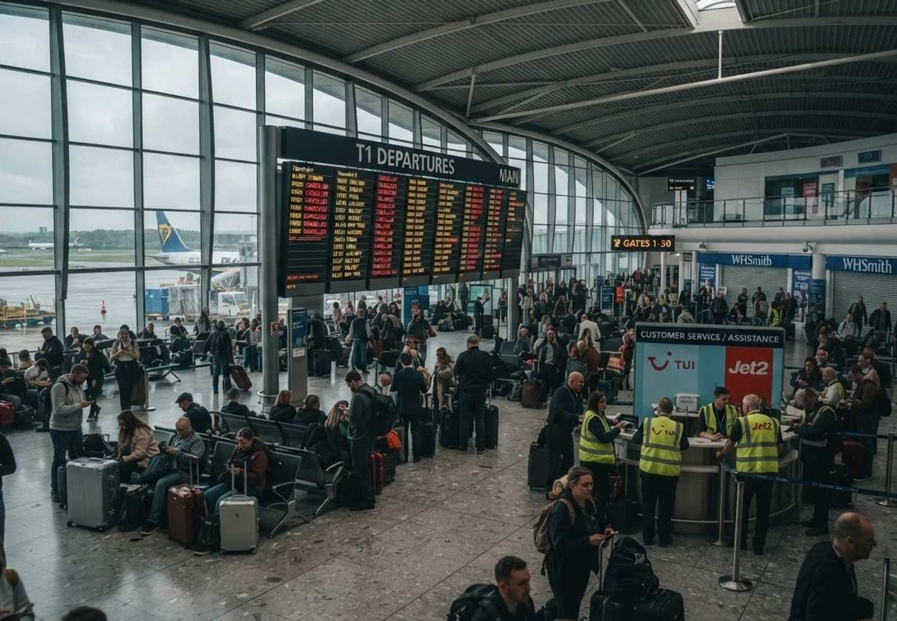Manchester Airport Flight Cancellations and Delays on September 10 2026 Following ATC Failure