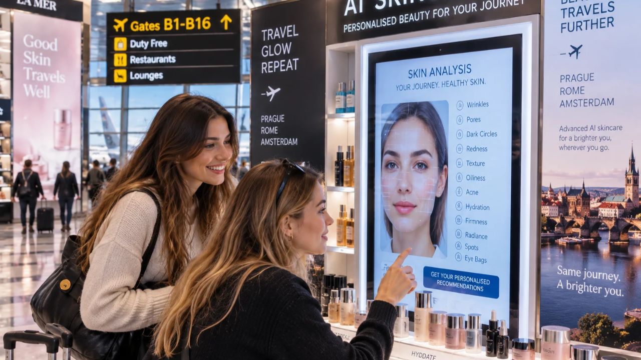 Prague, Rome, and Amsterdam Airports Debut AI Skincare Consultations for Air Travelers in 2026