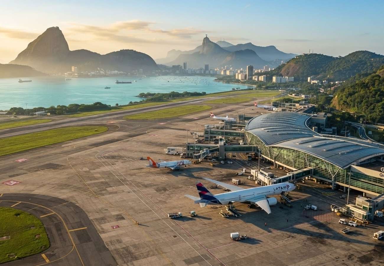 International arrivals hall at Rio de Janeiro Galeão Airport