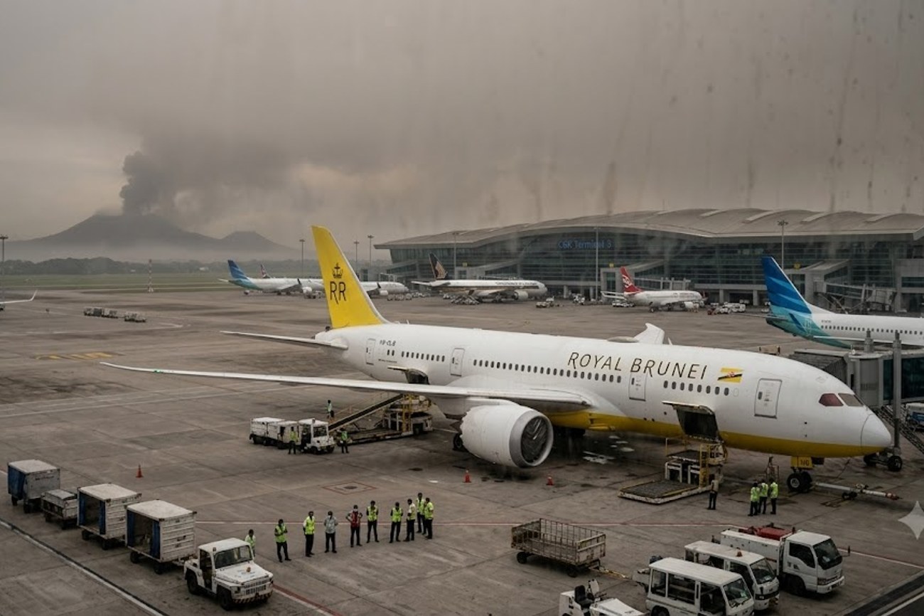 Royal Brunei Suspends Jakarta Services Due to Mount Anak Krakatau Eruption