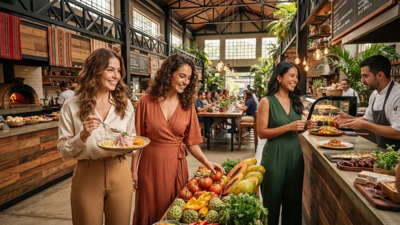 Artisanal culinary preparation and fresh regional ingredients in a Latin American kitchen
