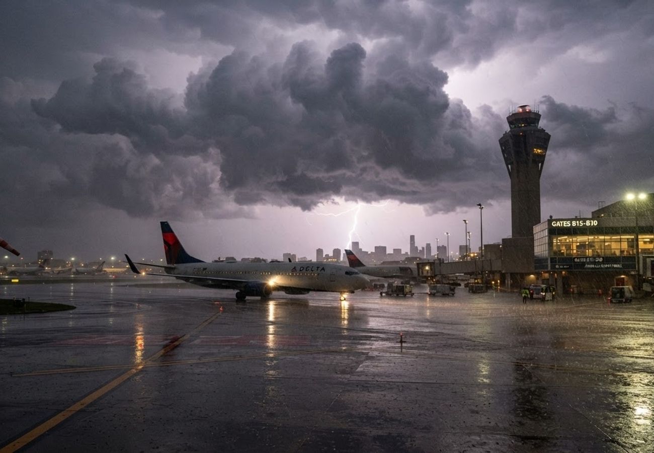 Severe Thunderstorms Trigger Massive Flight Cancellations at New York, Boston, and Philadelphia Hubs in 2026