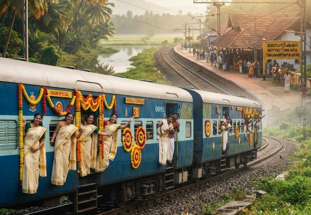 Southern Railway Deploys 180 Onam Special Trains Carrying 2.45 Lakh Passengers in 2026