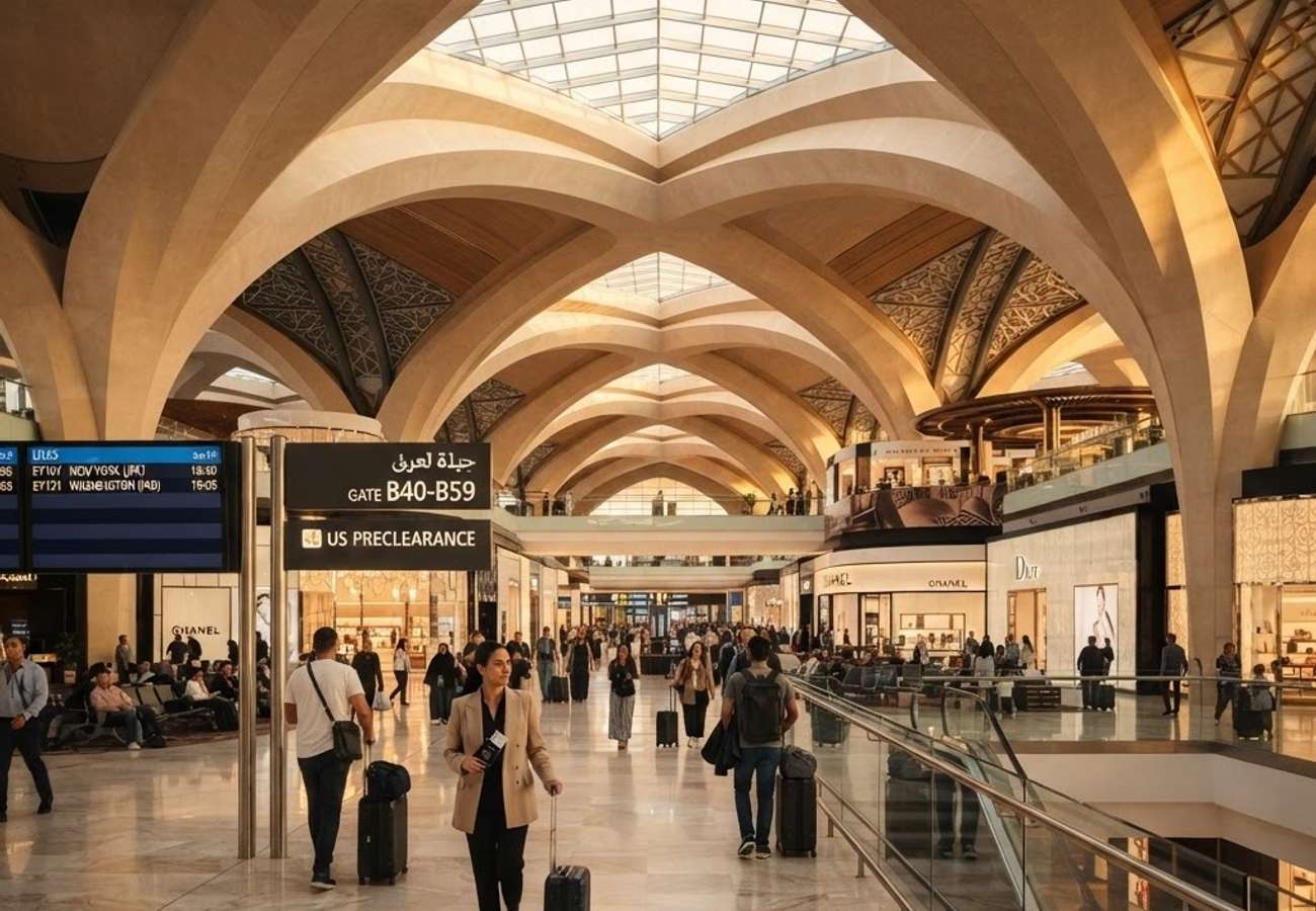 Zayed International Airport Terminal A departures area
