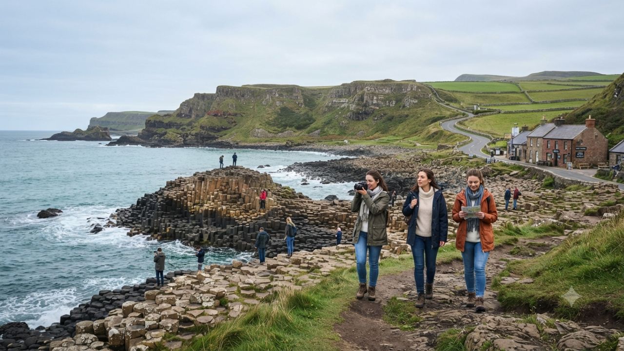 Giant's Causeway coastal landscape in County Antrim Northern Ireland