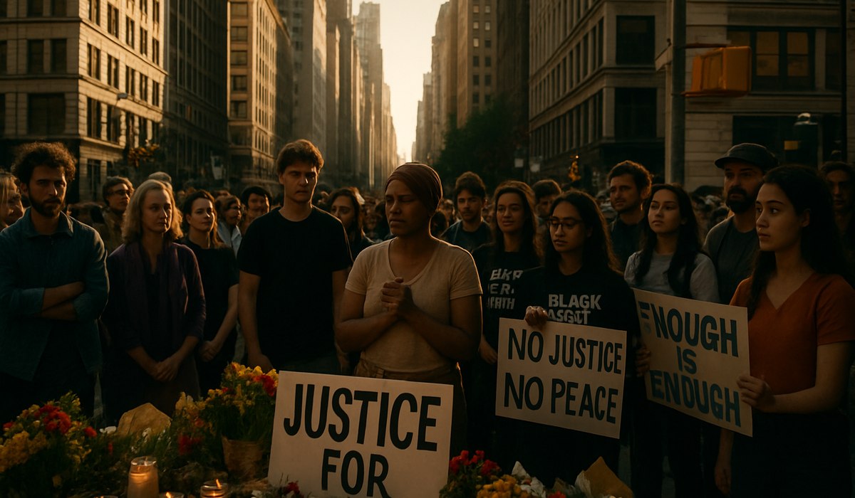 Protesters stage unsettling die-in at Palantir Manhattan HQ over AI warfare tech