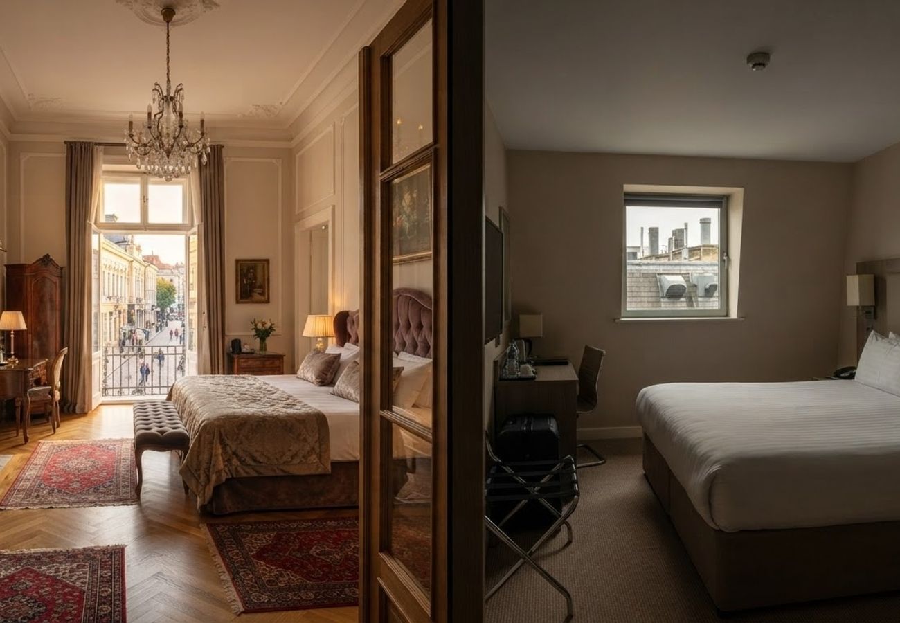 Luxury hotel room interior in Eastern Europe