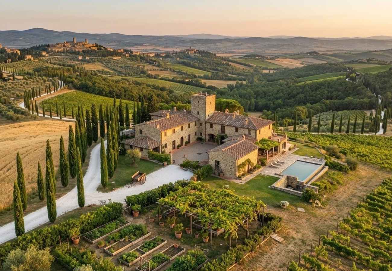 Rustic Italian agriturismo farmhouse in the countryside