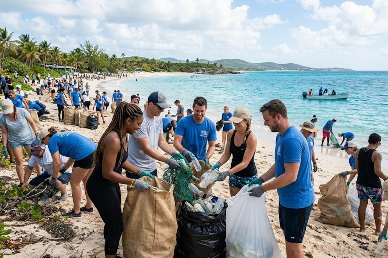 Bahamas Travel Coastal Cleanup Draws 500 Volunteers As Blue Lagoon Island Removes Marine Debris