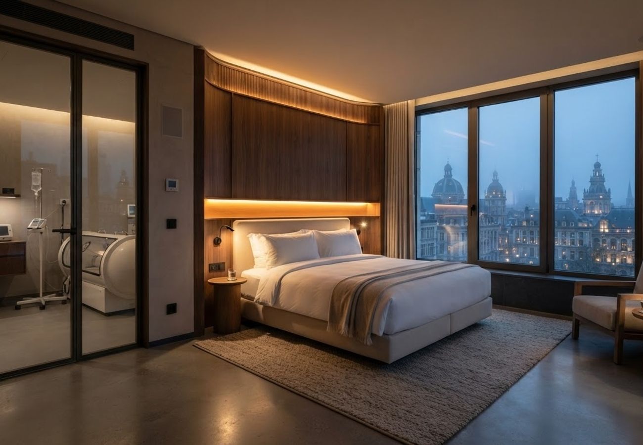 High-tech clinical longevity suite in a Belgian luxury hotel