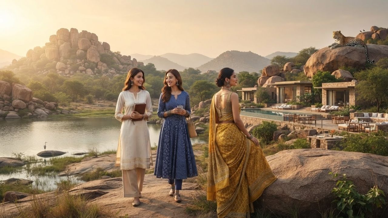 Bookmark Resorts Cheetagarh luxury wilderness retreat amid granite hills and lakes in Jawai Rajasthan