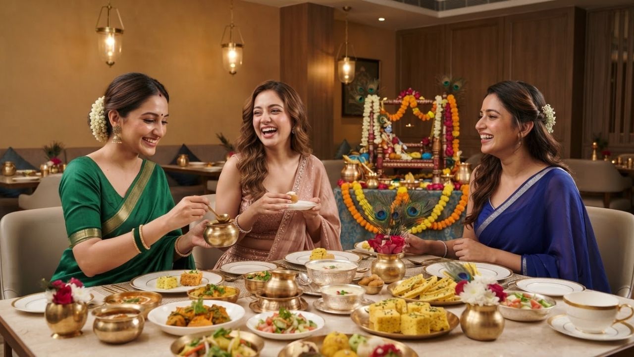 Festive Indian culinary spread and luxury dining ambience at The Market in Le Méridien Ahmedabad